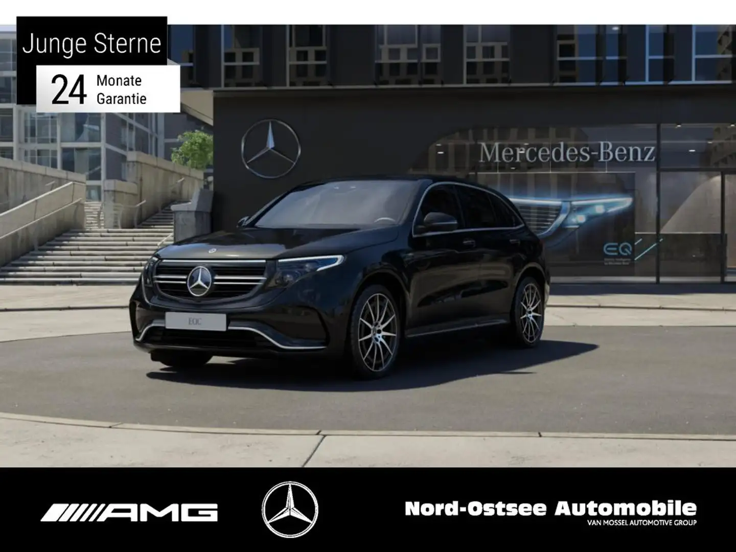 Mercedes-Benz EQC 400 4M AMG 360-KAMERA AHK MULTIBEAM SHD Negro - 1