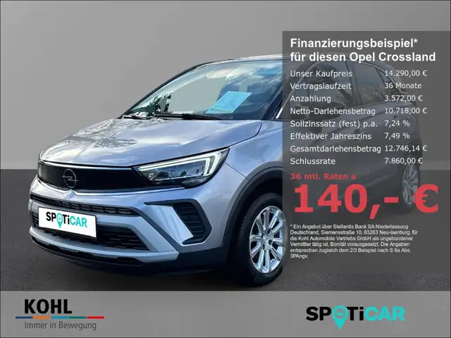 Opel Crossland Elegance 1.2 Turbo AHK Navi PDC Rückfahrkam. LED T