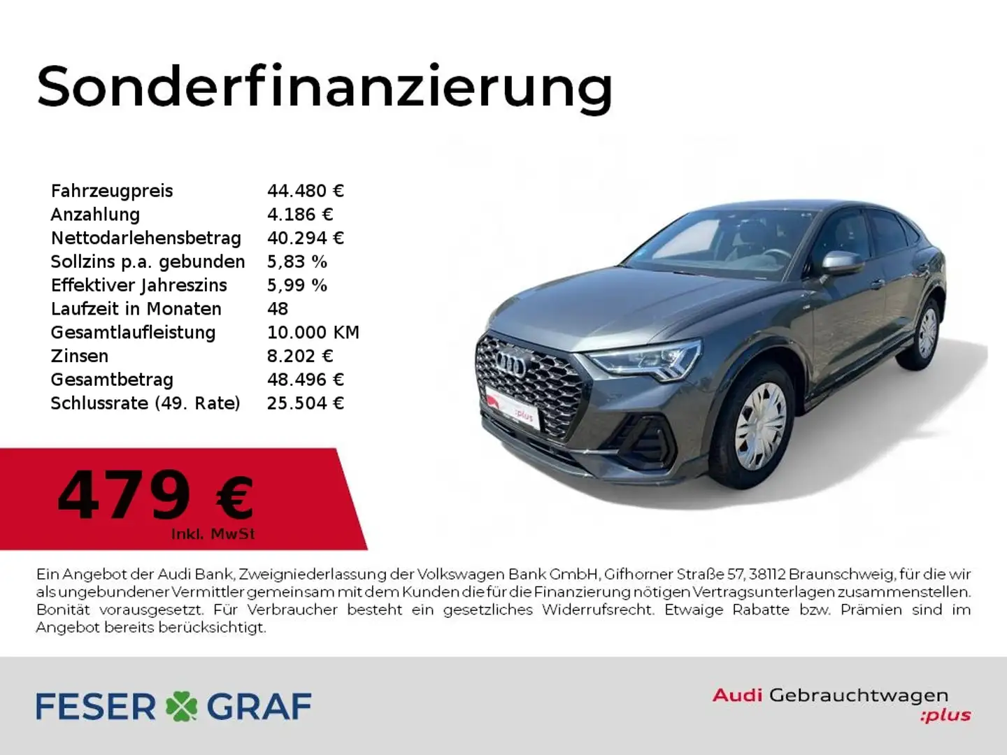 Audi Q3 Sportback S line 35 TFSI S tronic LED/Navi+/SHZ/Ka Grau - 1