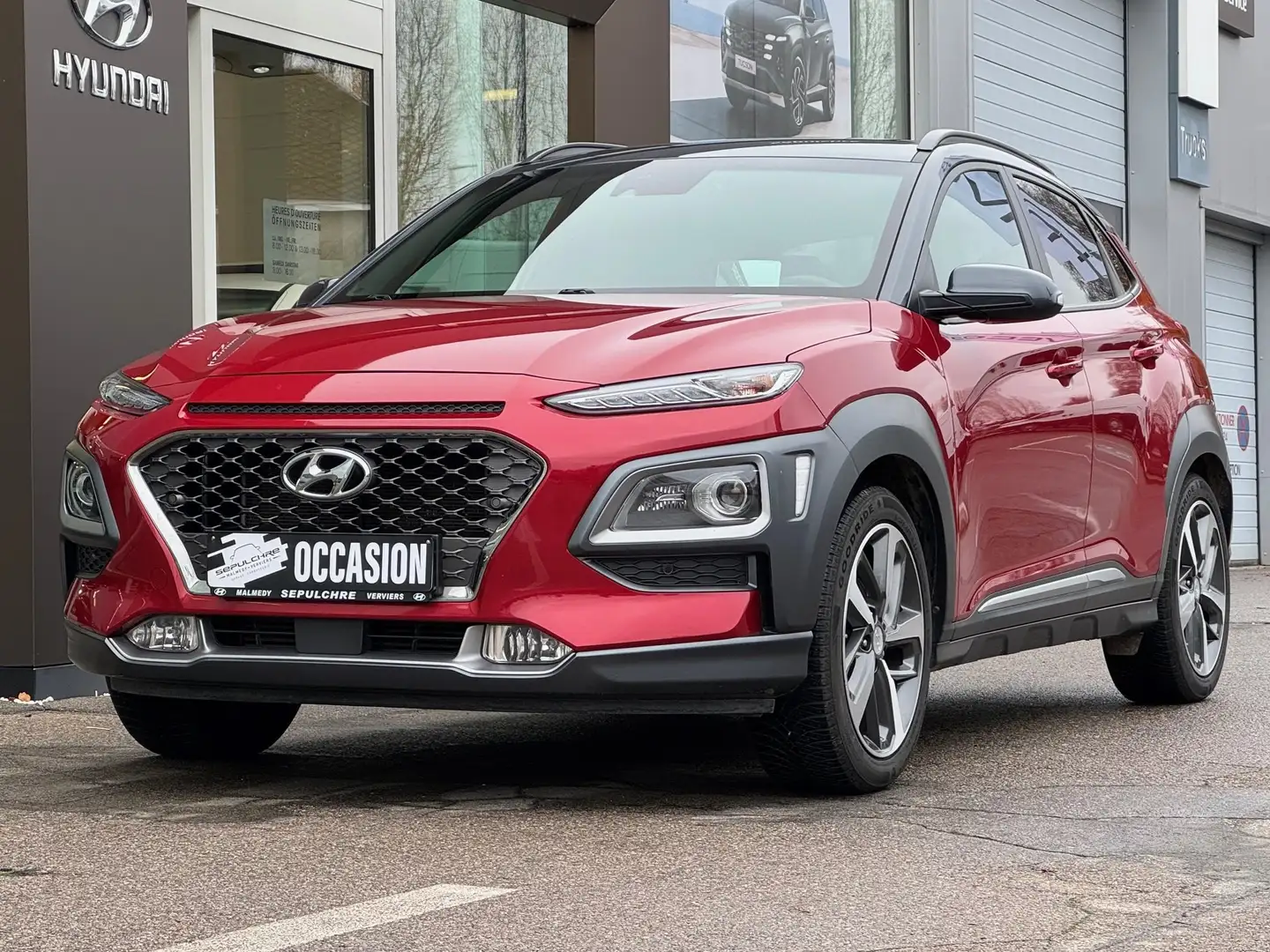 Hyundai KONA SKY 1.0 T-GDi M6 LED/ GPS/ Caméra/ Cuir/ ... Rot - 1
