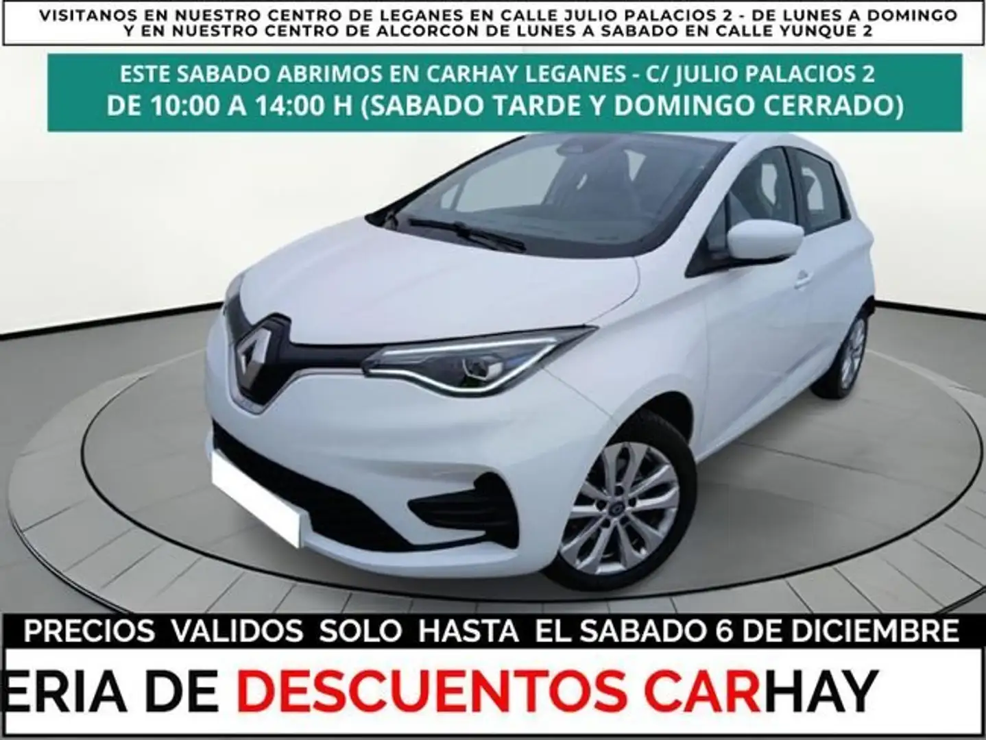 Renault ZOE INTENS R110 BATERÍA 50KWH EN PROPIEDAD Blanco - 1