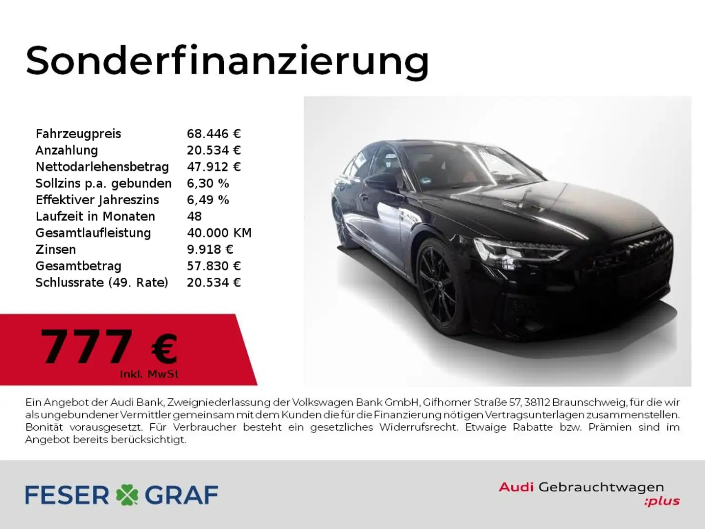 Audi A8 50 TDI 2x S Line B&O,Sitzbel,Standhzg,LM21,Kamera Schwarz - 1