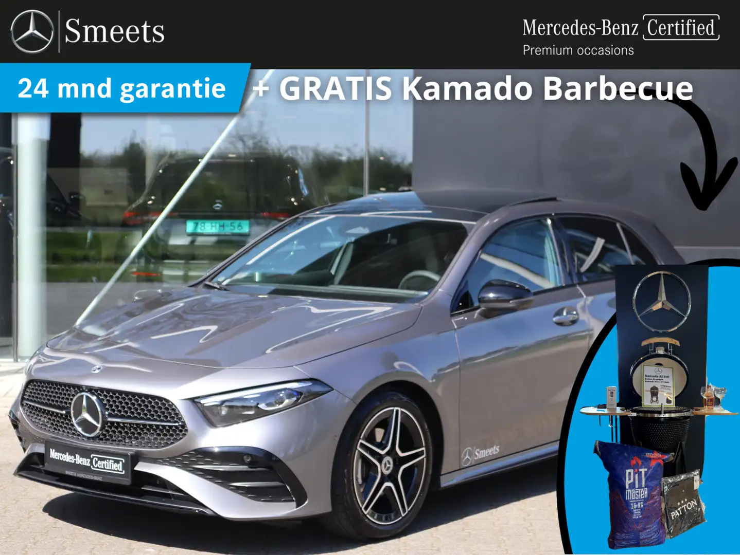 Mercedes-Benz A 180 Business Solution AMG line | Panoramadak | 360 cam Grijs - 1