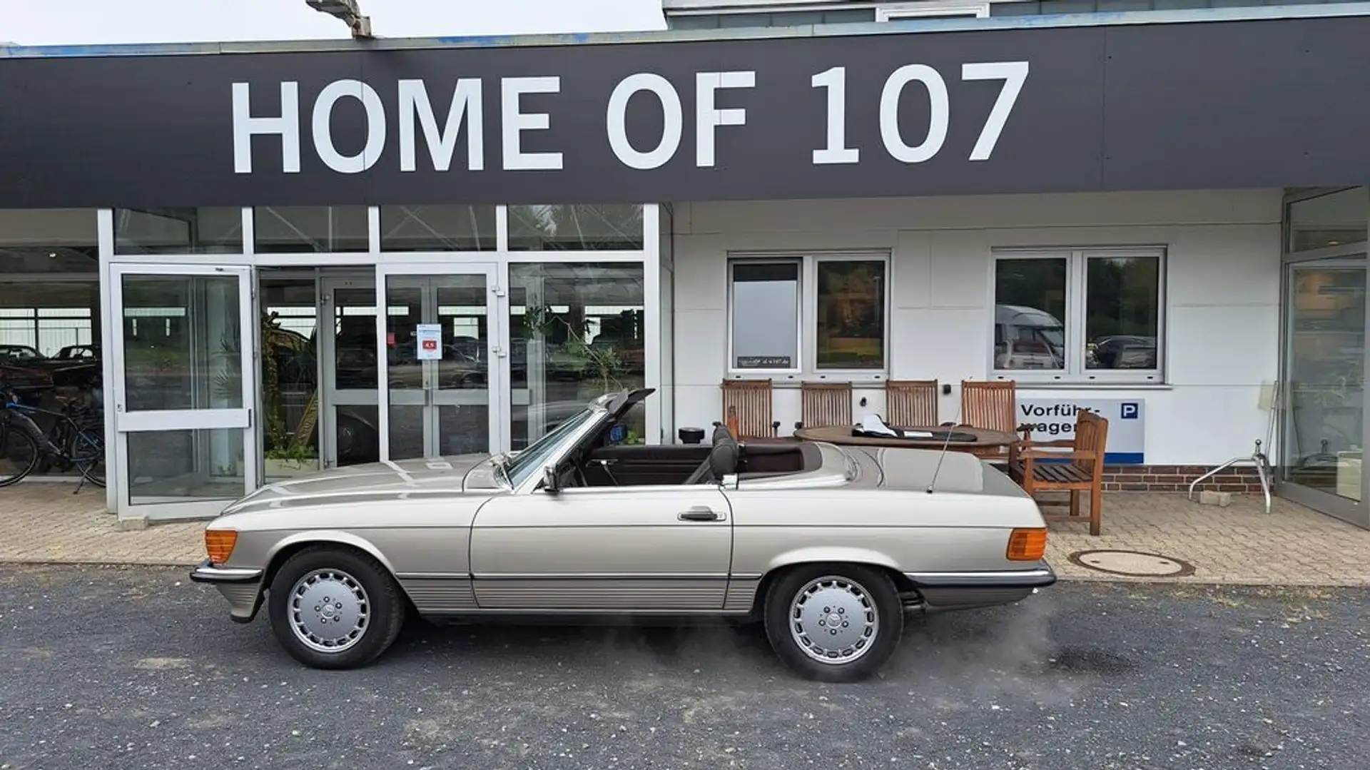 Mercedes-Benz SL 500 Mopf Rauchsilber / Leder dunkel Braun TOP Silber - 2