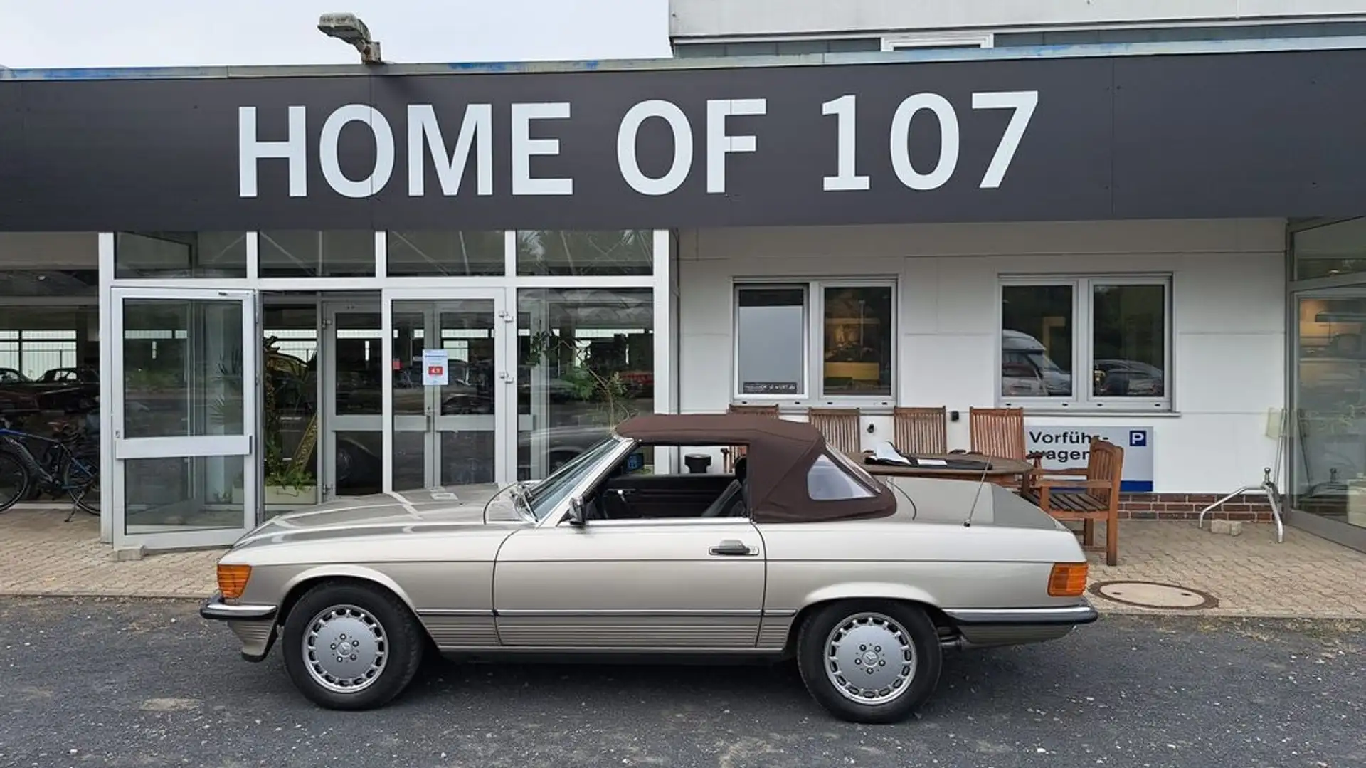 Mercedes-Benz SL 500 Mopf Rauchsilber / Leder dunkel Braun TOP Silber - 1