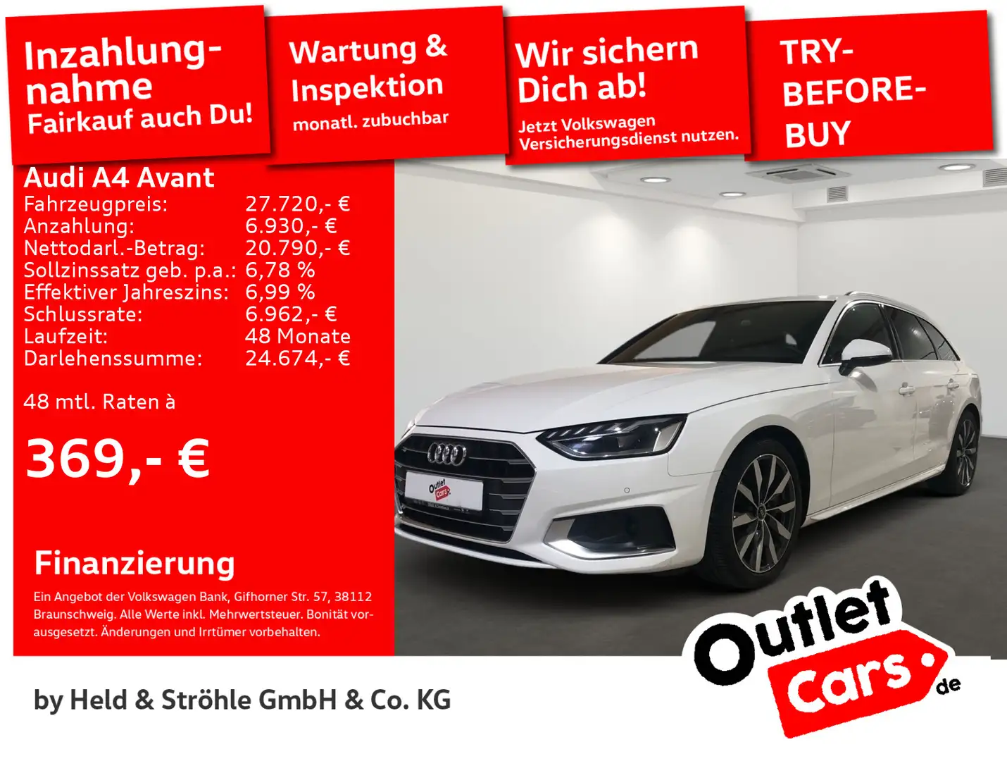 Audi A4 advanced 40 TDI S tronic BUSINESS NAV+ Wit - 1