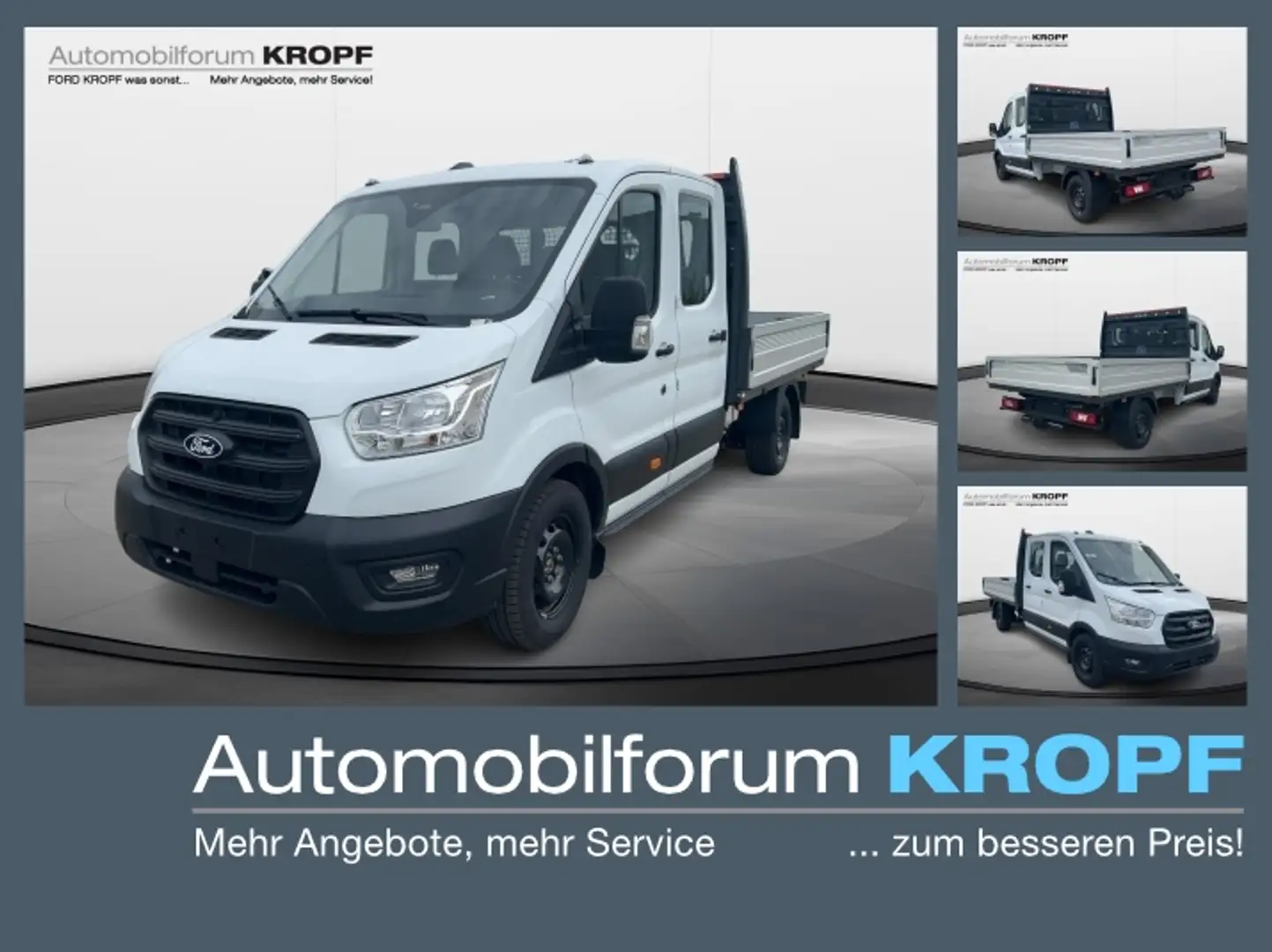 Ford Transit Pritsche 2.0 EcoB.350L3DK Trend PDC SPURH Wit - 1