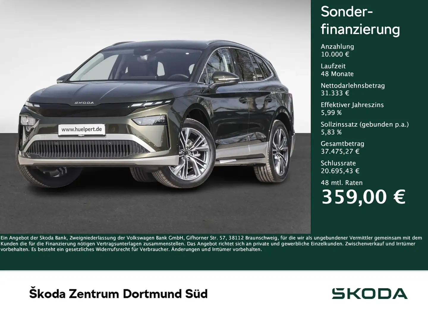 Skoda Enyaq 60 *FACELIFT* AHK ACC NAV RFK SHZ Grün - 1