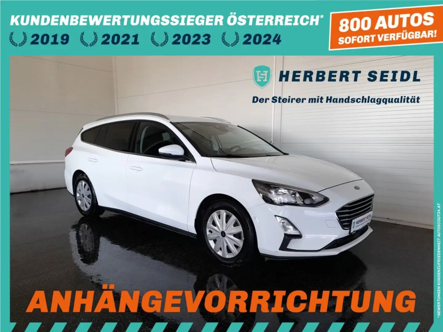 Ford Focus Traveller 1,5 EcoBlue Cool&Connect Aut. *LED / NAVI / AHV & KAMERA / TEMPOMAT / SITZHZG / 2-ZONEN KLIMA* Weiß - 1