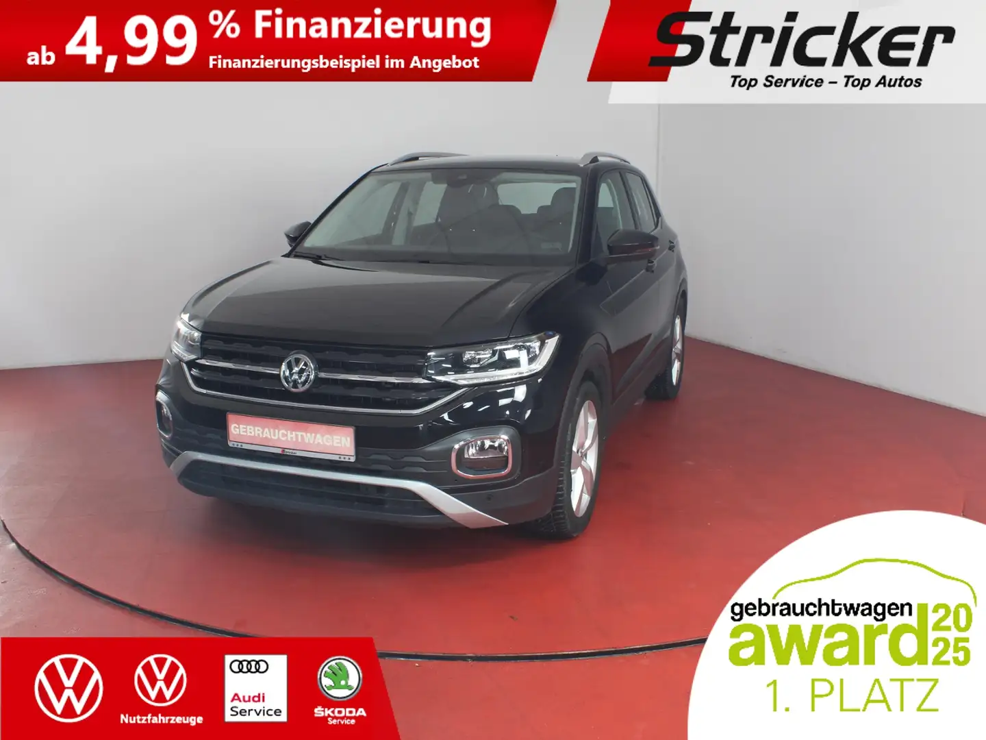 Volkswagen T-Cross Style 1.0 TSI DSG 201,-ohne Anzahlung Navi ACC Schwarz - 1