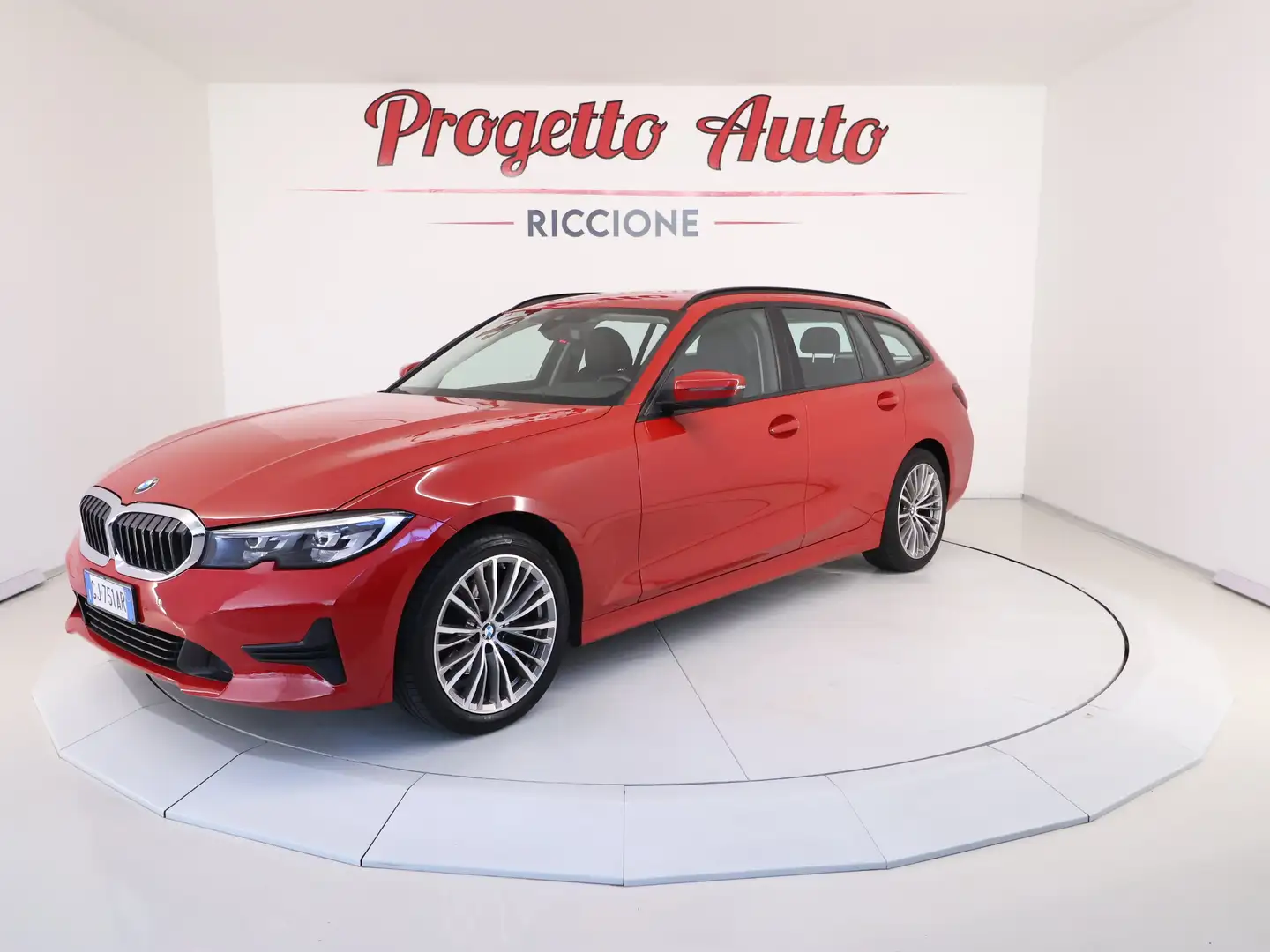 BMW 320 Serie 3 320d Touring mhev 48V Sport auto PELLE Rot - 1