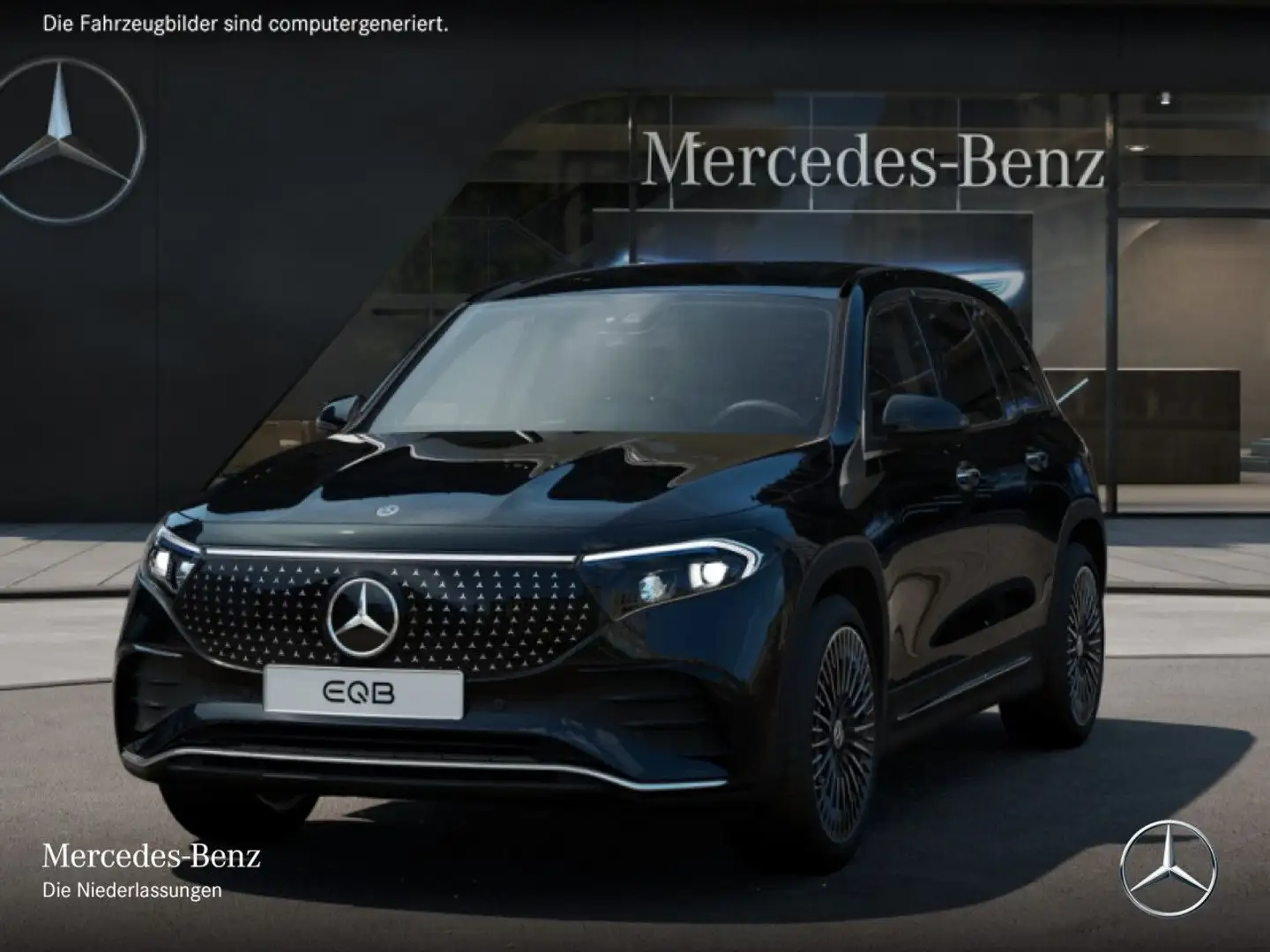 Mercedes-Benz EQB 300 4M AMG+20"+PREMIUM+360+MEMORY+BURMESTER Zwart - 2
