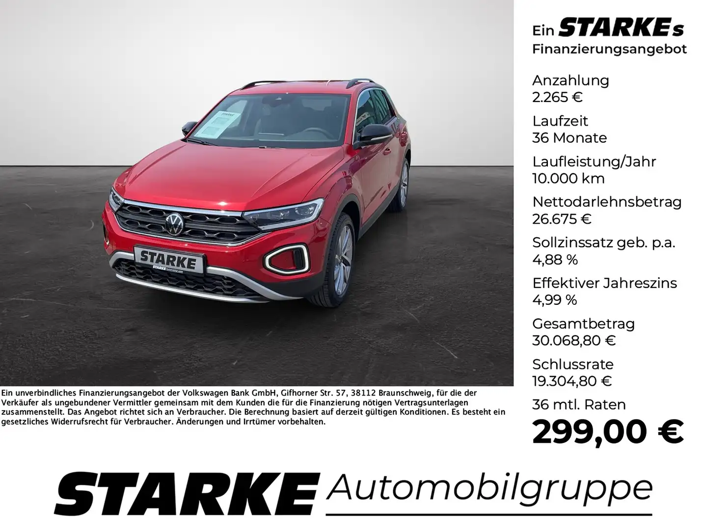 Volkswagen T-Roc 1.5 TSI DSG Goal Rot - 1