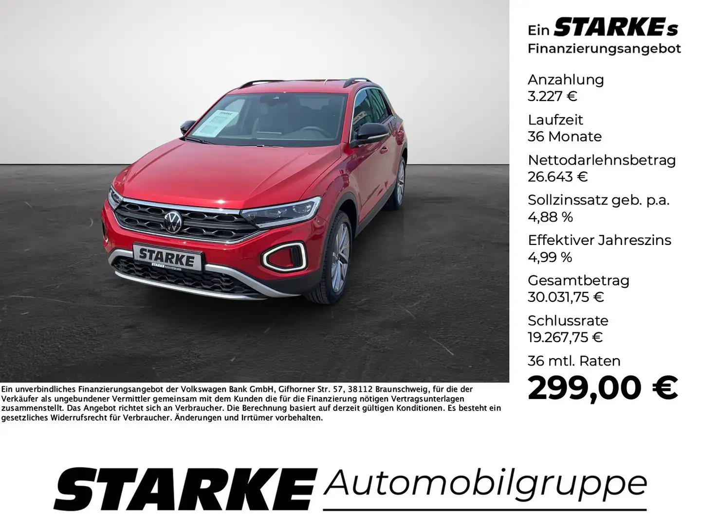 Volkswagen T-Roc 1.5 TSI DSG Goal Rot - 1