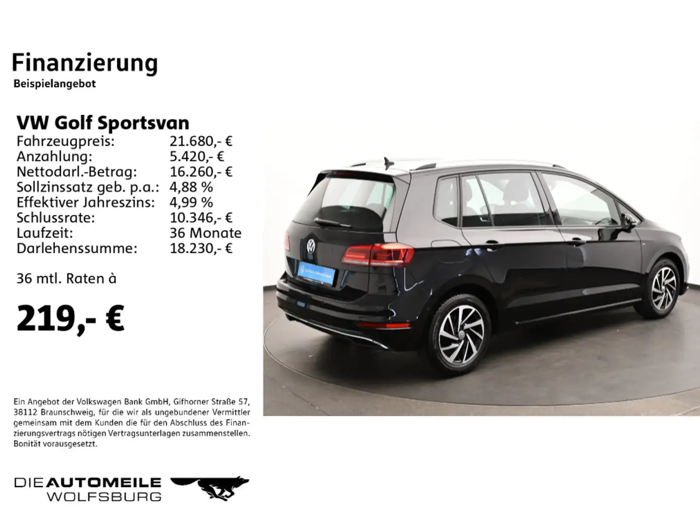 Volkswagen Golf Sportsvan 1.5 TSI DSG Join ACC/Einparkhi/Mu Schwarz - 2