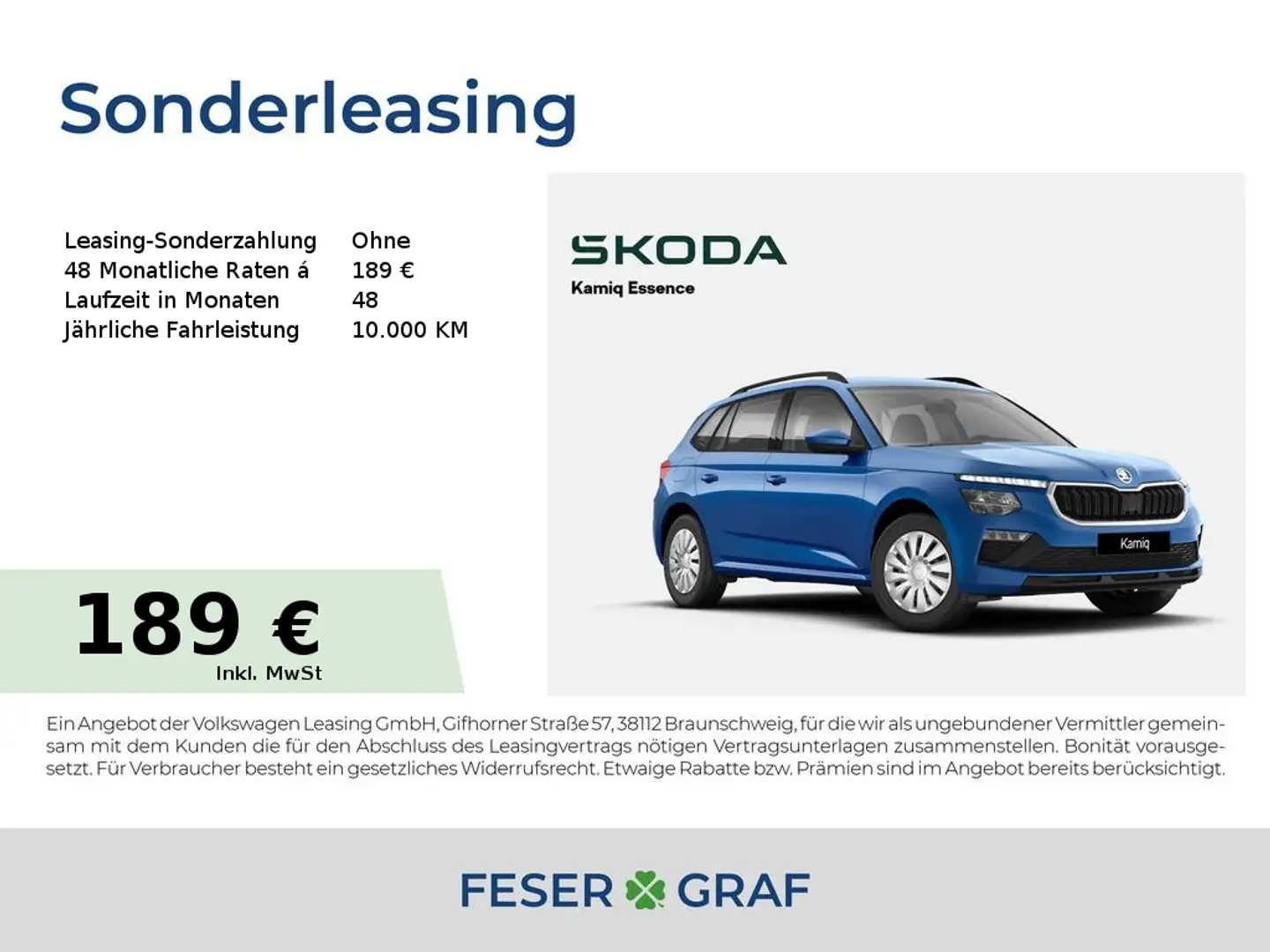 Skoda Kamiq Essence 1,0 TSI *SMART-LINK*SZH*PDC.HI* Blau - 1