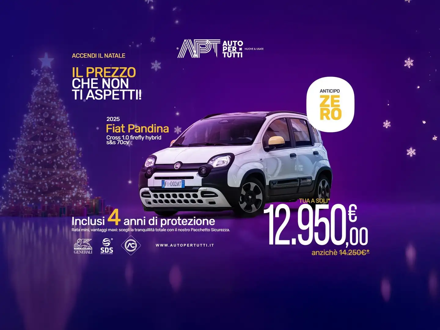 Fiat Panda Pandina Cross 1.0 firefly hybrid s&s 70cv Vert - 1