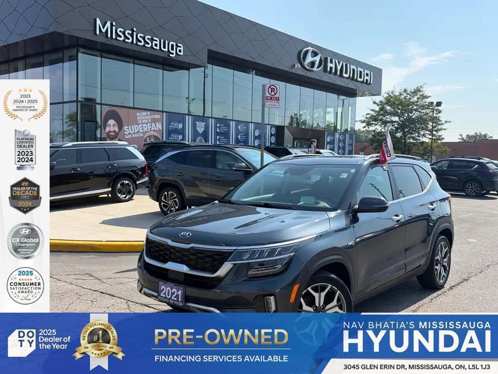 Black 2021 Kia Seltos SUV / Crossover All-Wheel Drive Automatic