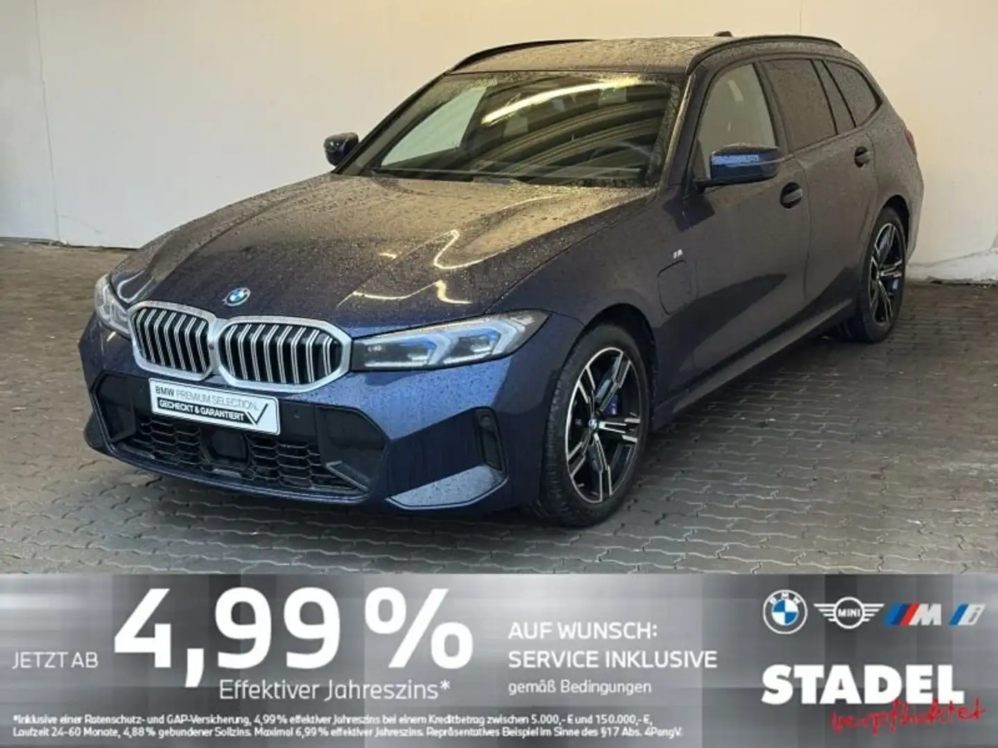 BMW 330 e Tour. M Sport Navi.LED.360°.AHK.ACC.Pano Blau - 1