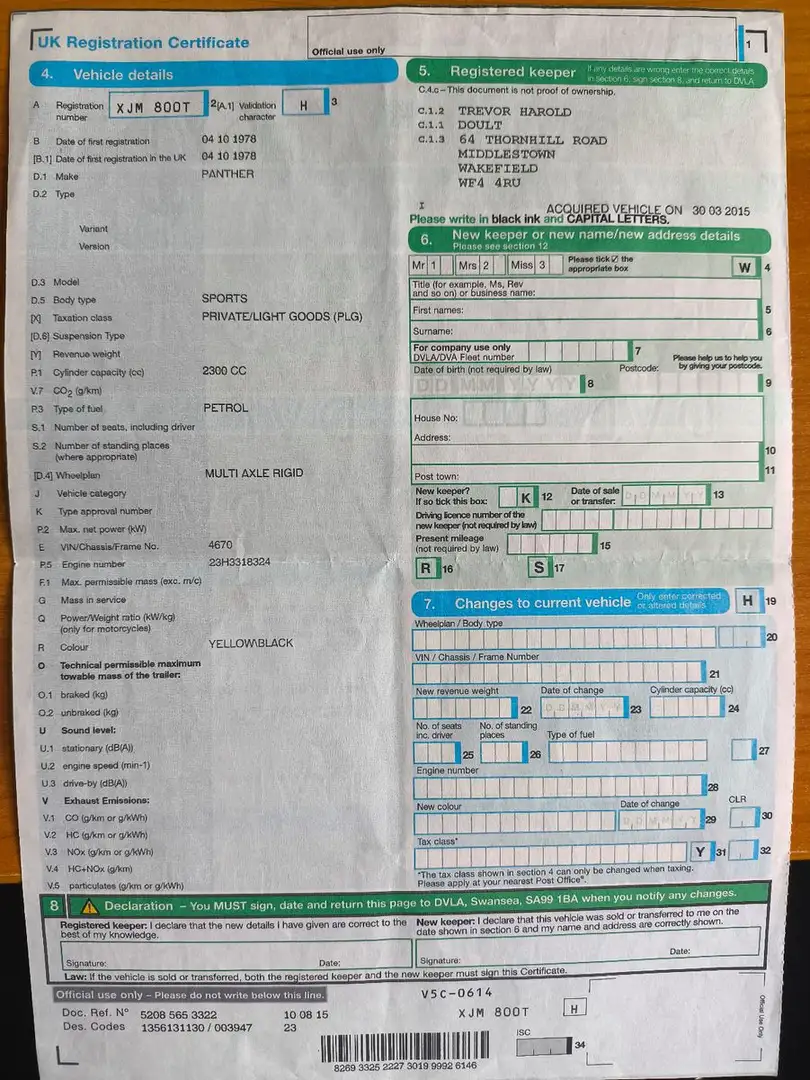 Sonstige Marken Panther Lima,VERZOLLT,OLDTIMER,EINTAUSCH MÖGLICH Gelb - 2