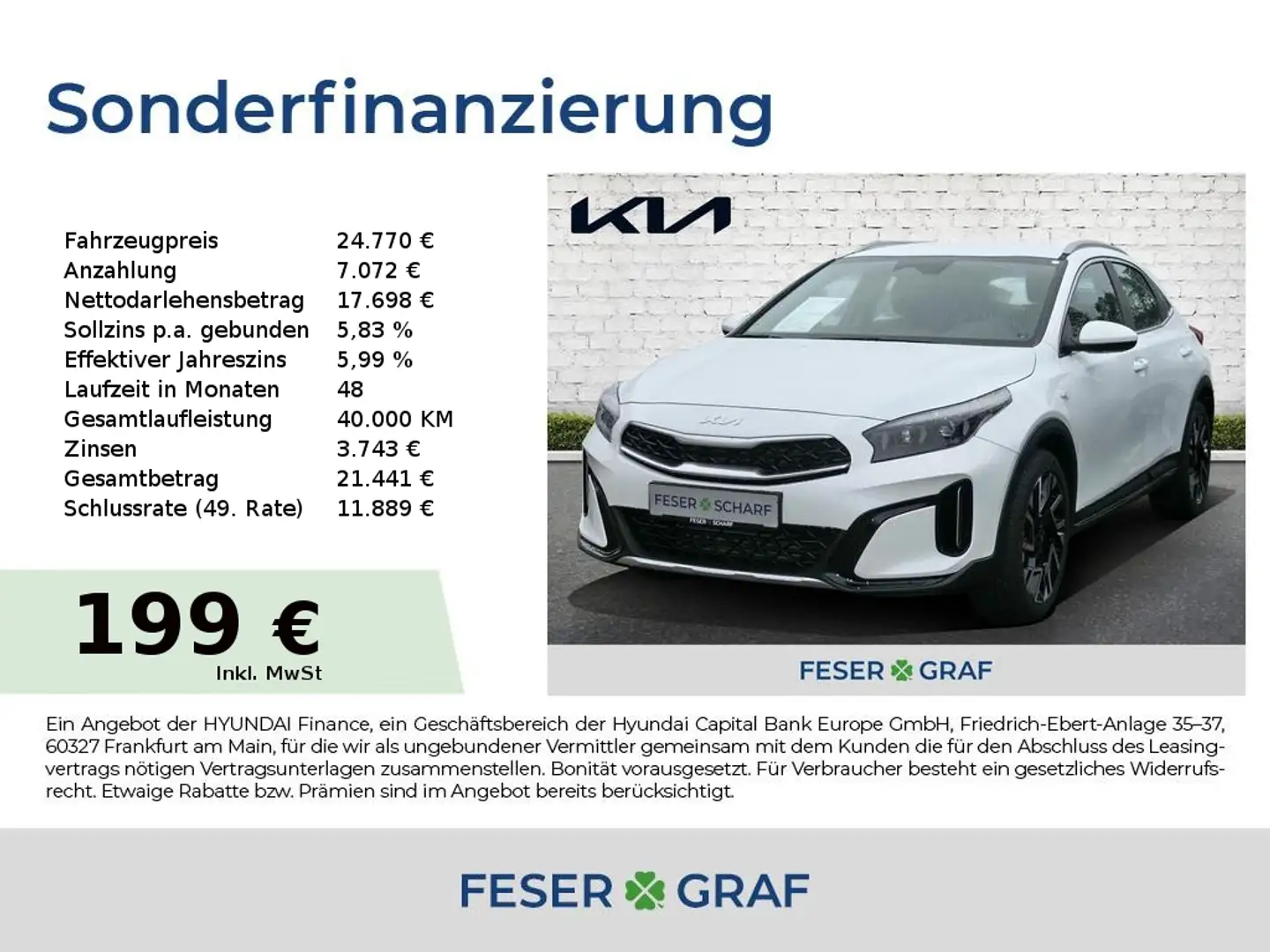 Kia XCeed 1.5T 140 VISION KOMFORT LED Teilleder SHZ Blanco - 1
