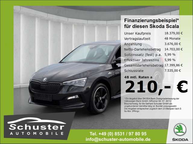 Imagine Skoda Scala Monte Carlo 1.0TSI*LED Panodach Navi R-Kam