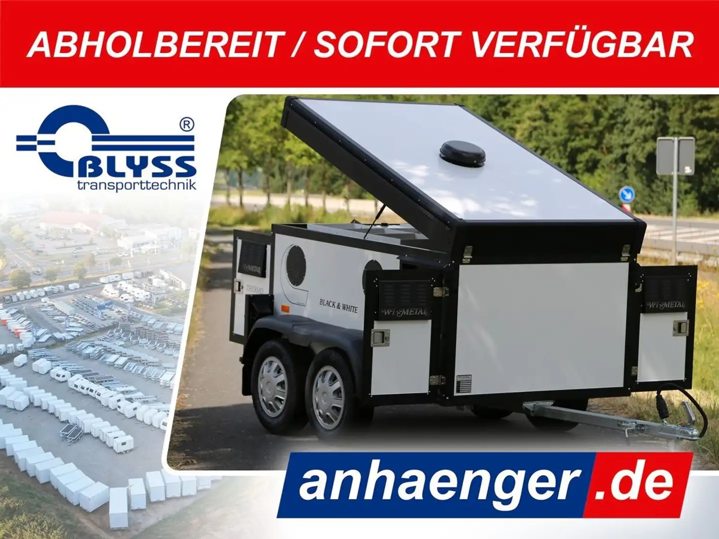 Blyss Hundeanhänger Anhänger 345x173x148cm 600kg zGG - 1