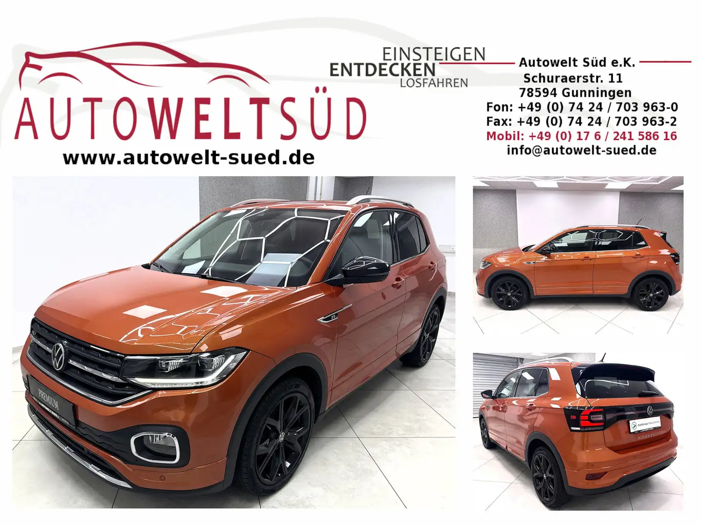 Volkswagen T-Cross 1.0 TSI Style R Line Sportpaket Design IQ Rcam Orange - 1