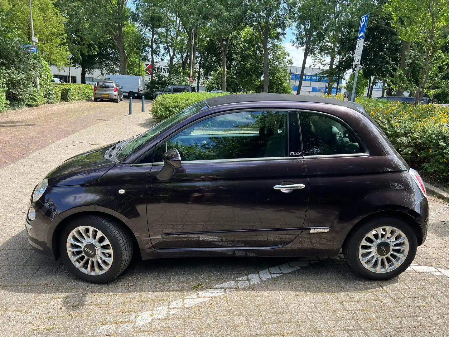 Fiat 500 500 0.9 TwinAir Lounge Paars - 1