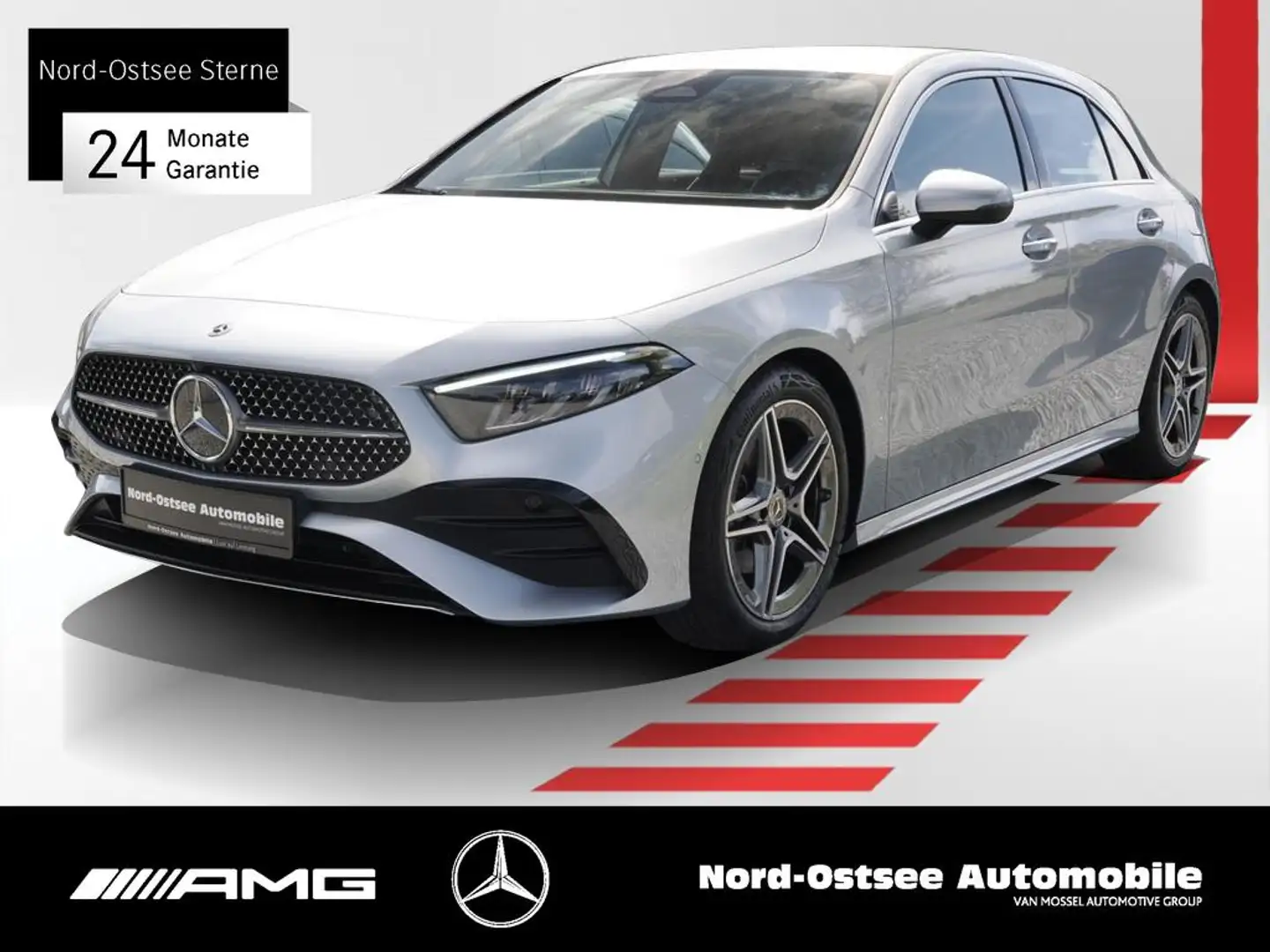 Mercedes-Benz A 200 AMG KAM KLIMA LED SITZHZG PARKASS SPURH Argent - 1