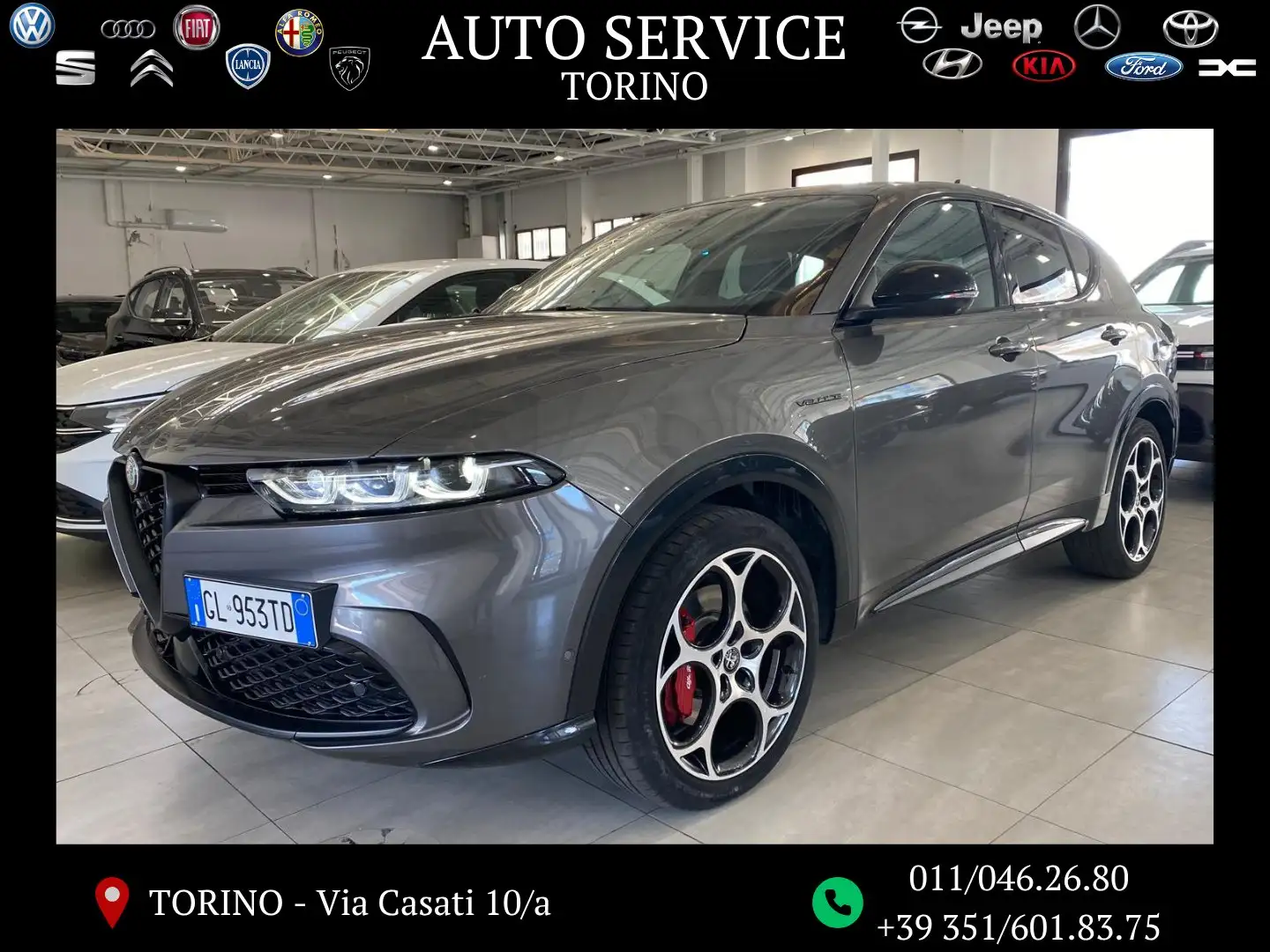 Alfa Romeo Tonale Tonale 1.5 hybrid Veloce 160cv tct7 km uff. Grigio - 1