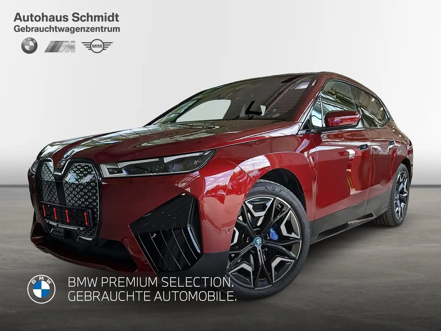 BMW iX xDrive50 *593€ o. Anz*Sportpaket*22 Zoll*SoftCl*AH Rot - 1