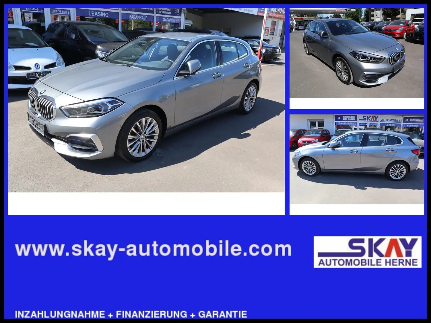 BMW 118 118i Luxury Line 1hd Navi Leder Scheckheftgepf Grijs - 1