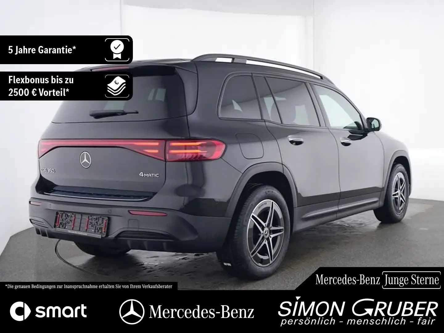 Mercedes-Benz EQB 350 4M AMG MBUX Pano HUD 7-Sitzer Burm 360° Schwarz - 2