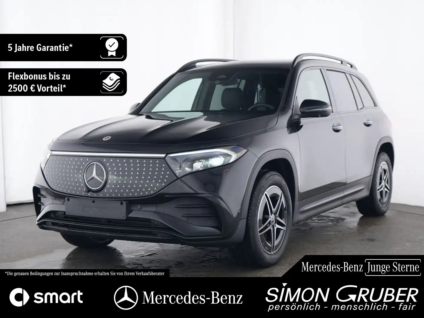 Mercedes-Benz EQB 350 4M AMG MBUX Pano HUD 7-Sitzer Burm 360° Schwarz - 1