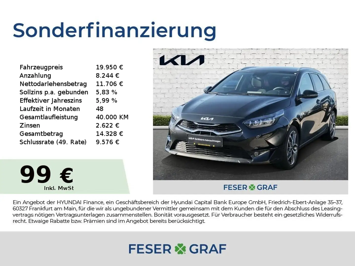 Kia Ceed SW / cee'd SW 1.5T Vision Special Navi Klima Schwarz - 1