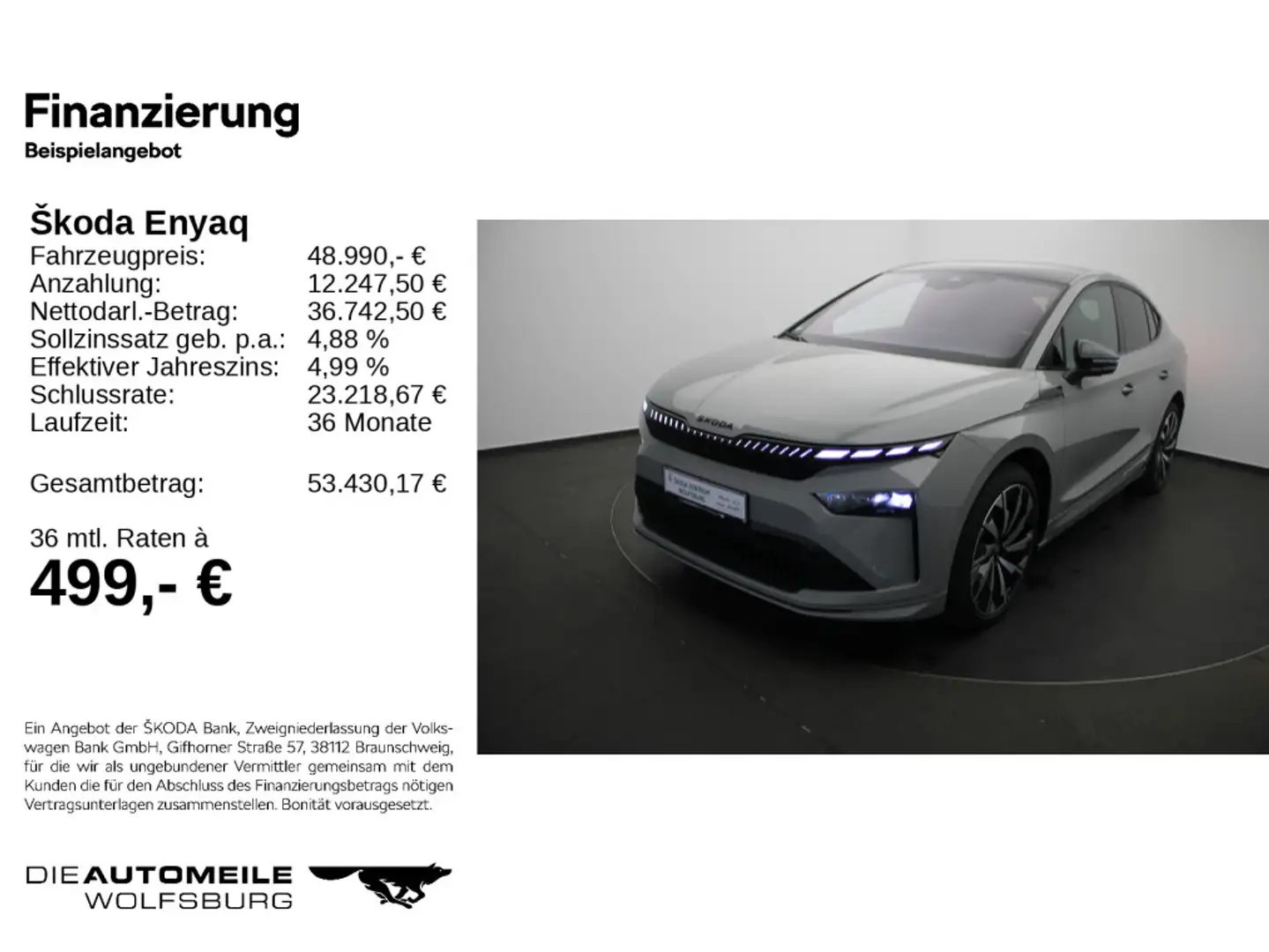 Skoda Enyaq ENYAQ C. SPO 85 210/82 E1H Sportline Grau - 2