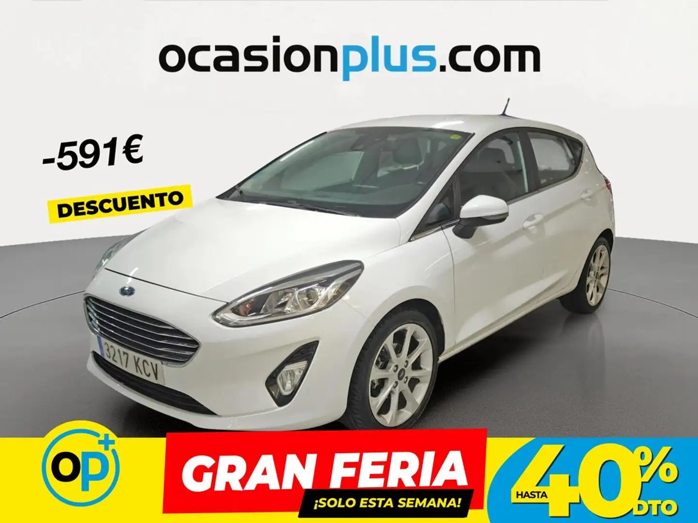 Ford Fiesta 1.0 EcoBoost S/S Titanium 100 Blanco - 1