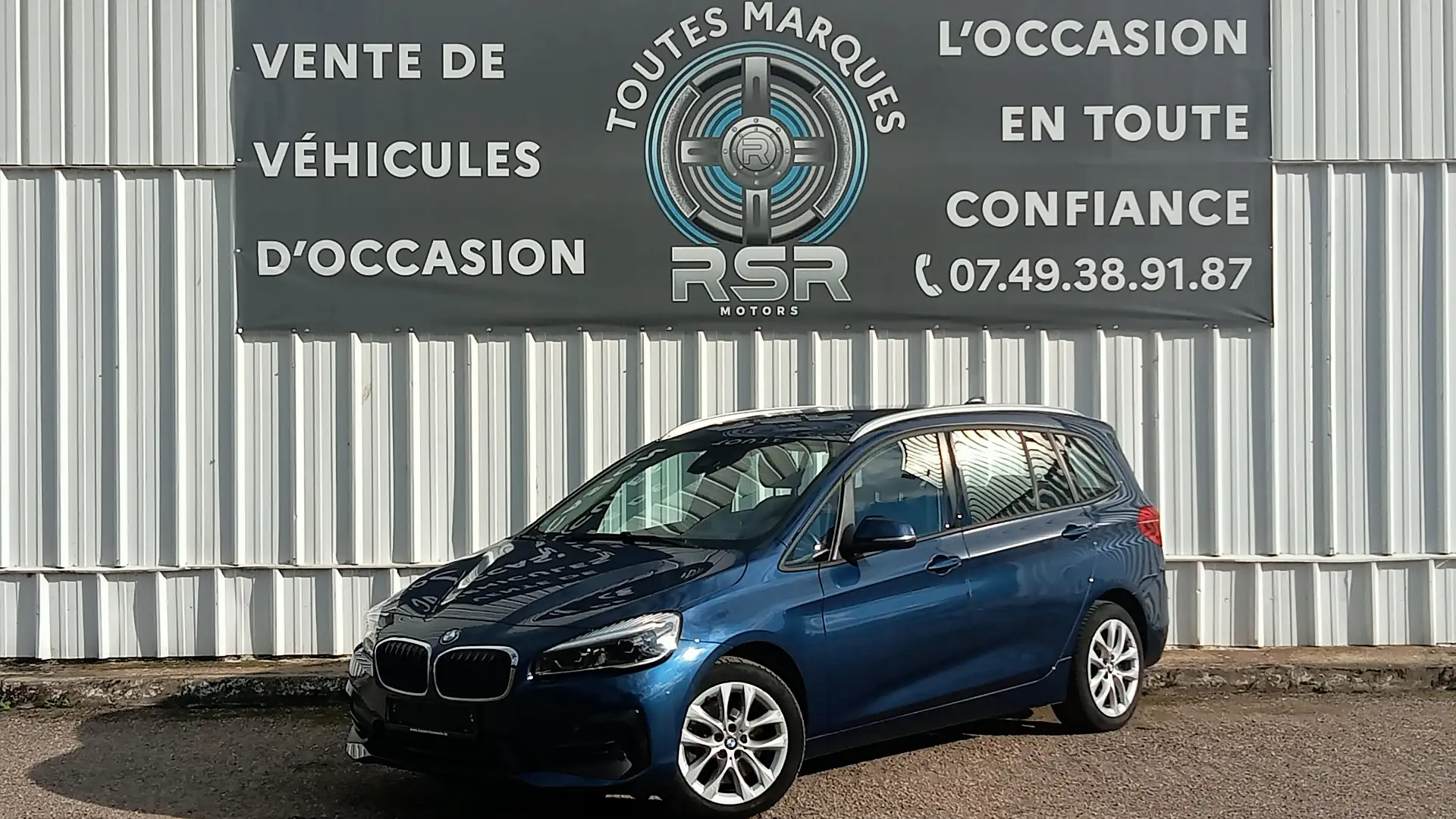 BMW 220 Gran Tourer 220d 190 ch BVA8 Business Design Blauw - 2