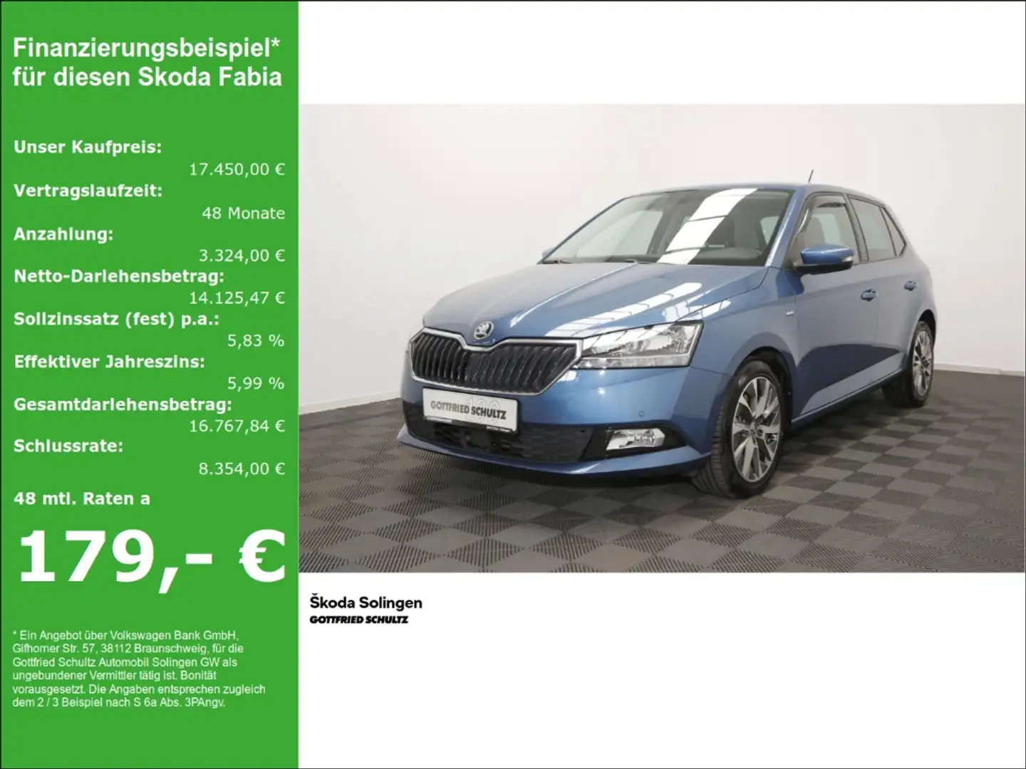 Skoda Fabia 1.0 TSI Clever DSG   ACC   SHZ   PDC Blau - 1