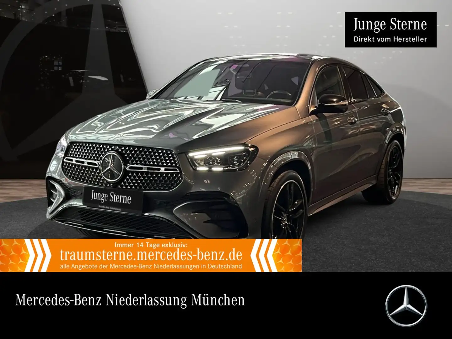 Mercedes-Benz GLE 450 d Coupé 4M AMG+NIGHT+PANO+360+AHK+STHZG Grau - 1