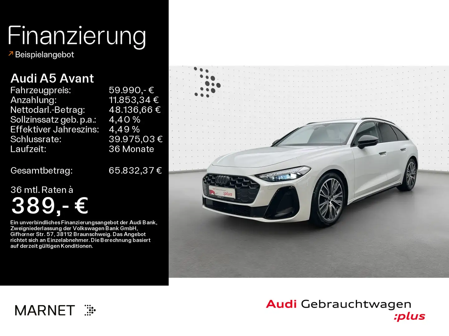 Audi A5 TDI quattro S line*Navi*Matrix*B&O*HUD* Weiß - 1