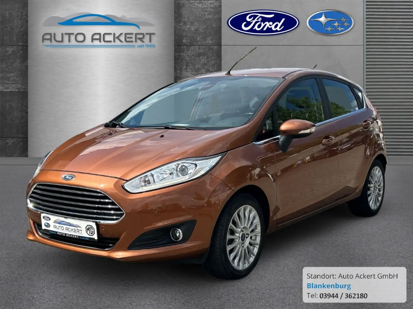 Ford Fiesta Titanium 1.0*KeyFree*PDCvo+hi*SHz.FHz.USB Braun - 1
