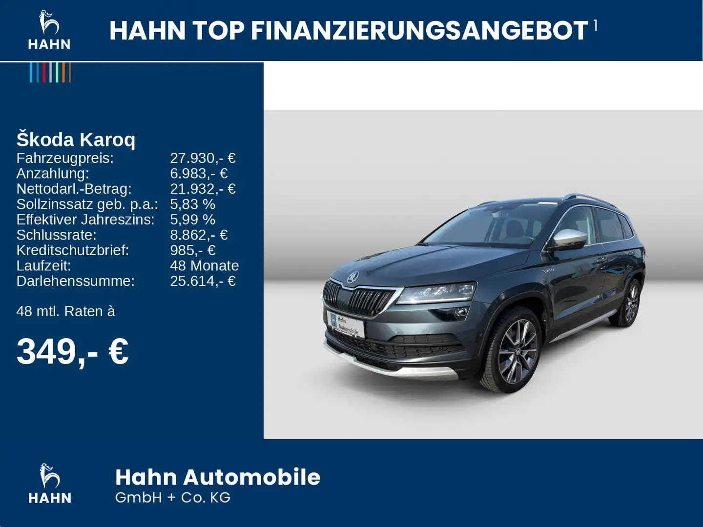 Skoda Karoq 2.0 TDI Scout 4x4 DSG AHK ACC LED CAM Navi Szary - 2