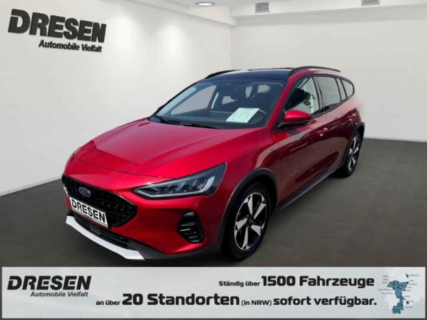 Ford Focus Turnier 1.5 EcoBlue Active X + AHK + el. Panoramad Rouge - 1