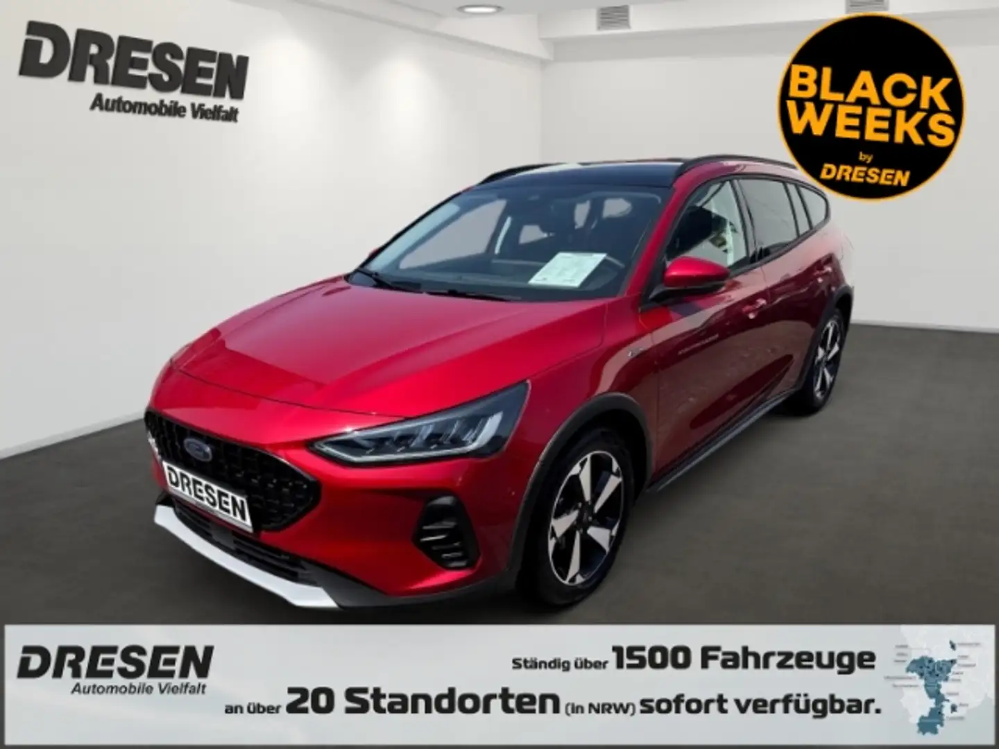 Ford Focus Turnier 1.5 EcoBlue Active X + AHK + el. Panoramad Rojo - 1