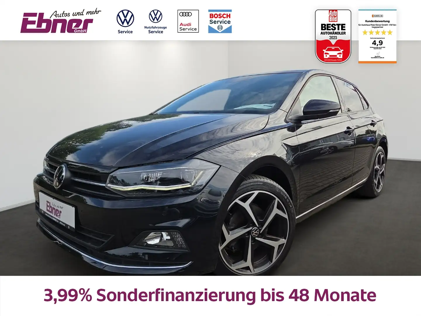 Volkswagen Polo HIGHLINE SPORT 110PS TSI ACC+LED+NAVI+APP+KEYLESS+ Noir - 1