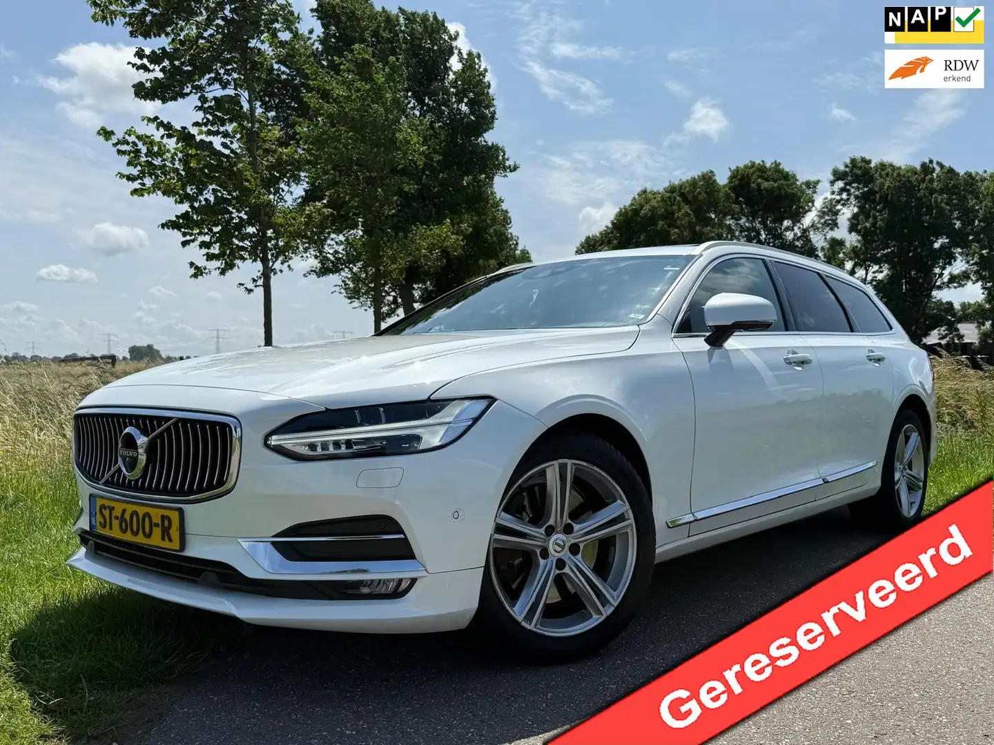 Volvo V90 2.0 T4 Inscription Automaat * Panoramadak * Leder Wit - 1