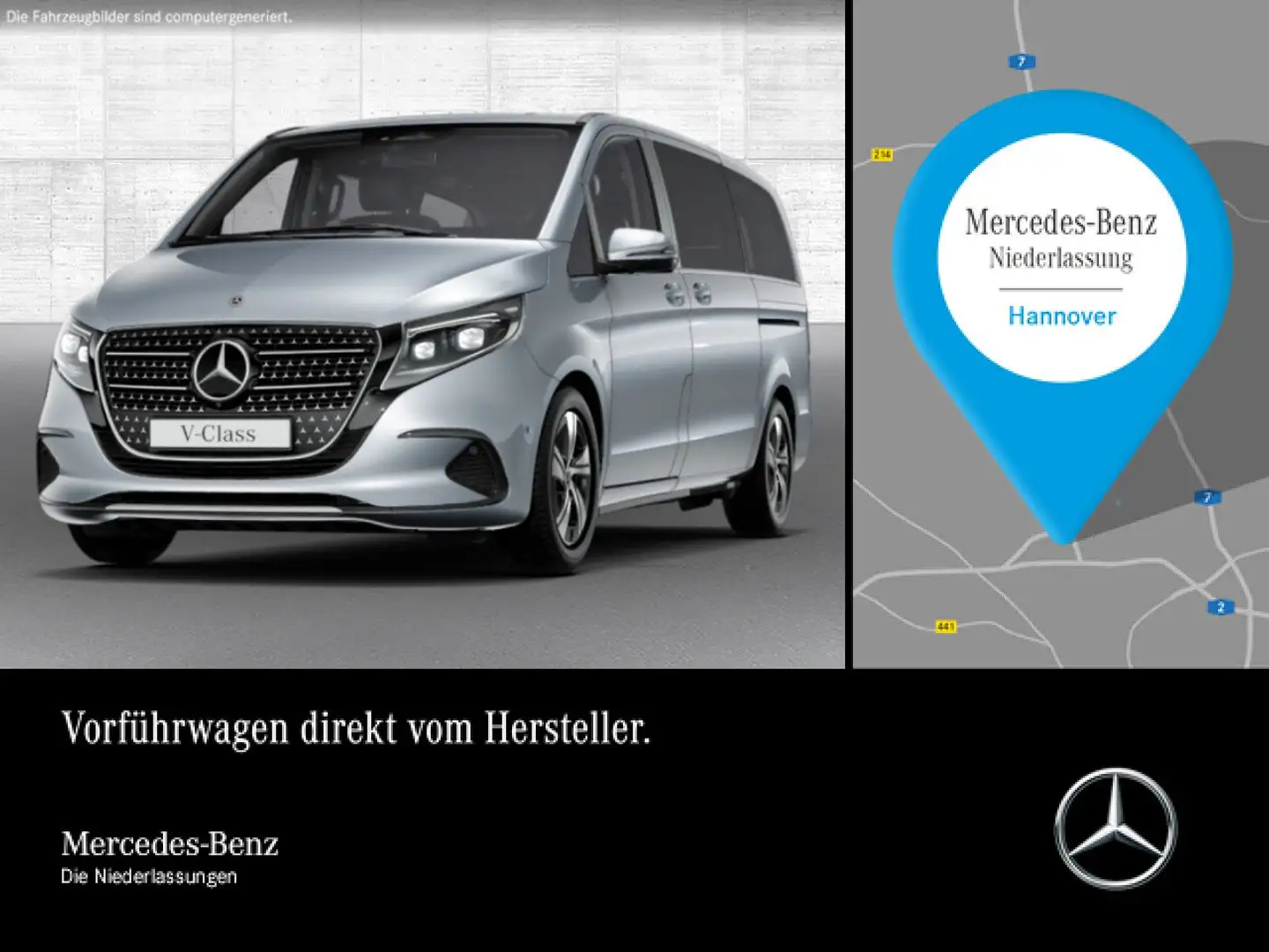 Mercedes-Benz V 250 d Lang AVANTGARDE+9G+Klimaautom.+Navi+DIS Silber - 1
