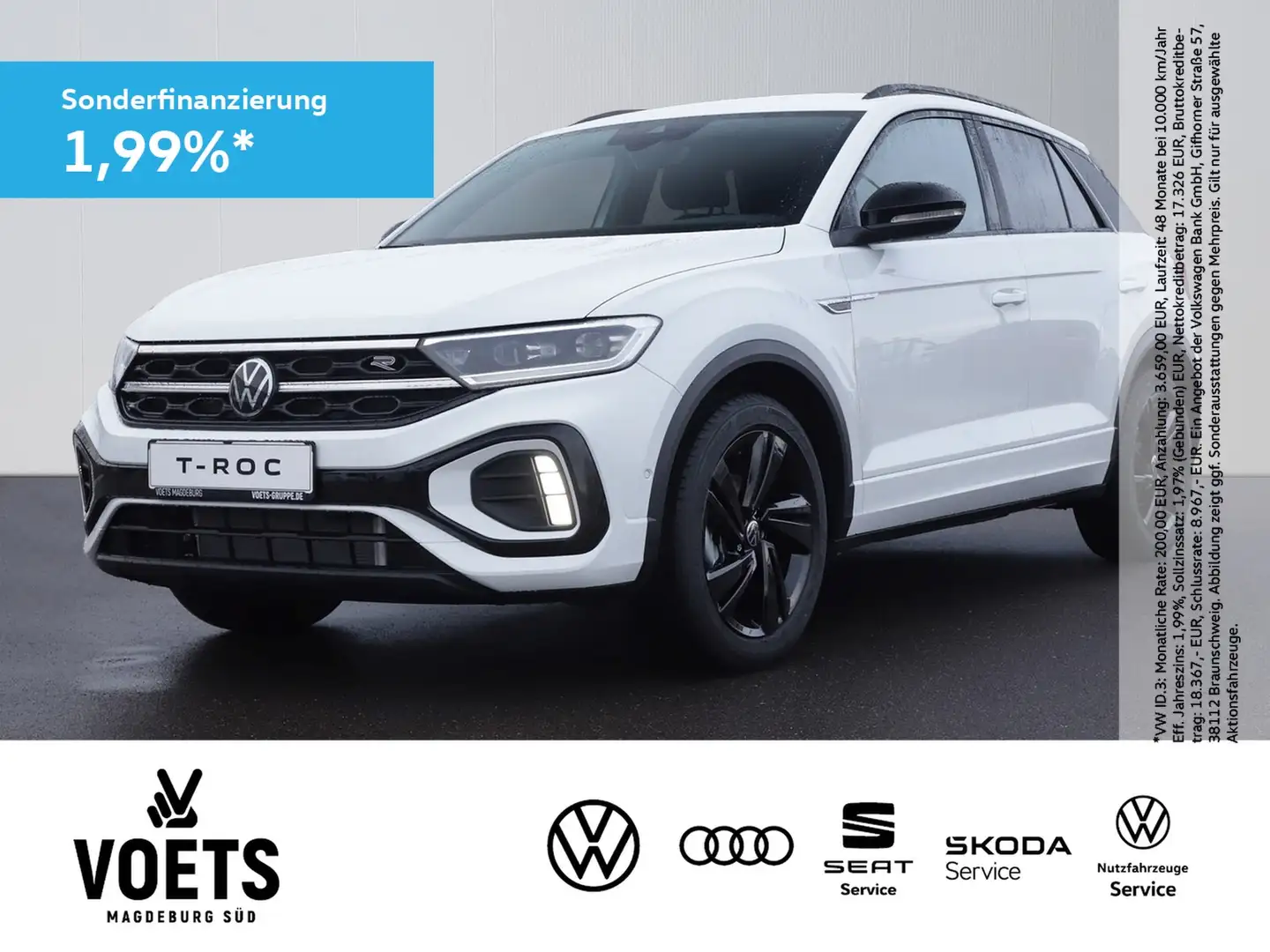 Volkswagen T-Roc R-Line 1.5 l TSI OPF 110 kW (150 PS) 7-Gang-Dop... White - 1